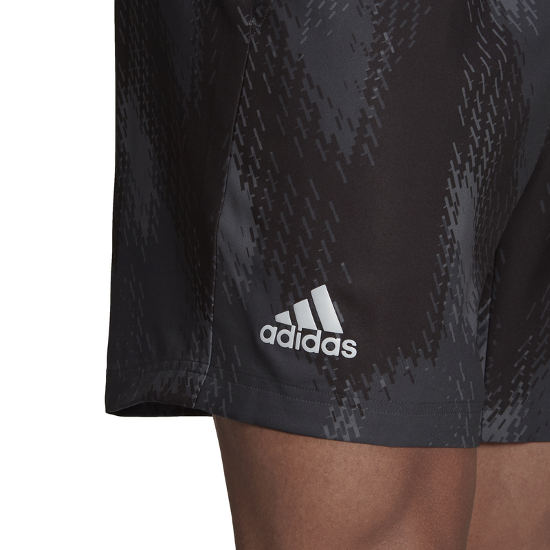 Adidas Printed 7 Inch Primeblue Mens Court Short Grefiv/Black E5