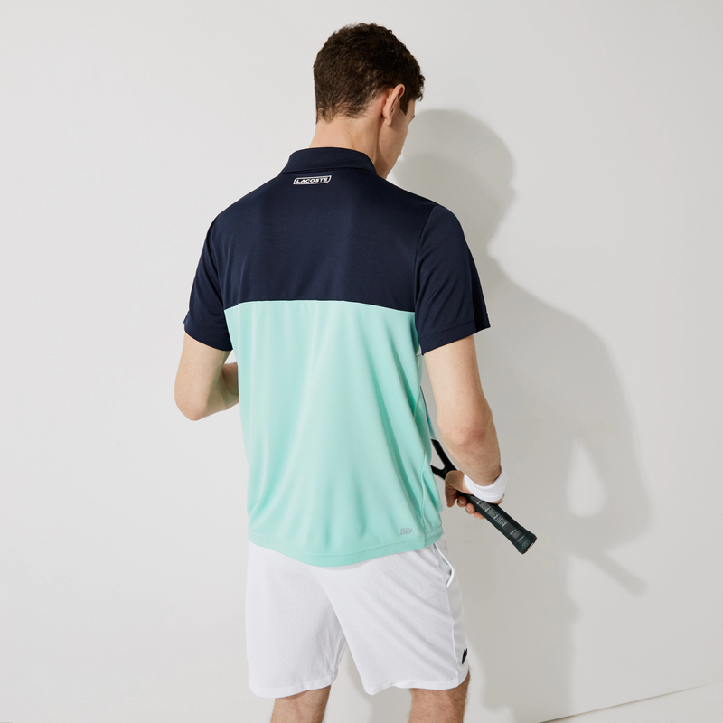 Lacoste Sport Vintage Colorblock Breathable Regular Fit Mens Polo JY2