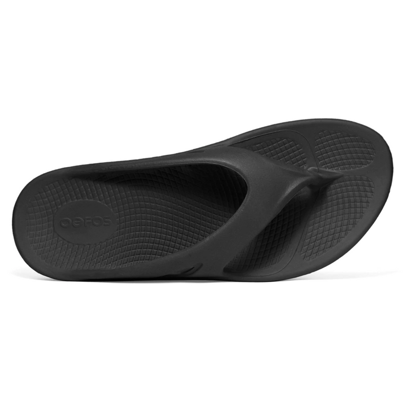 Oofos OOriginal Black Thong Sandal (Unisex)