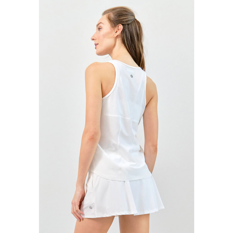 W FLutter Tank White/Bluejay B2