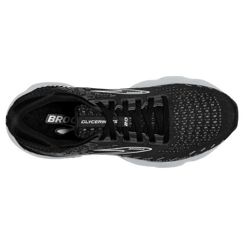 Brooks Glycerin GTS 20 Running Shoes Women s 6 Black White Alloy